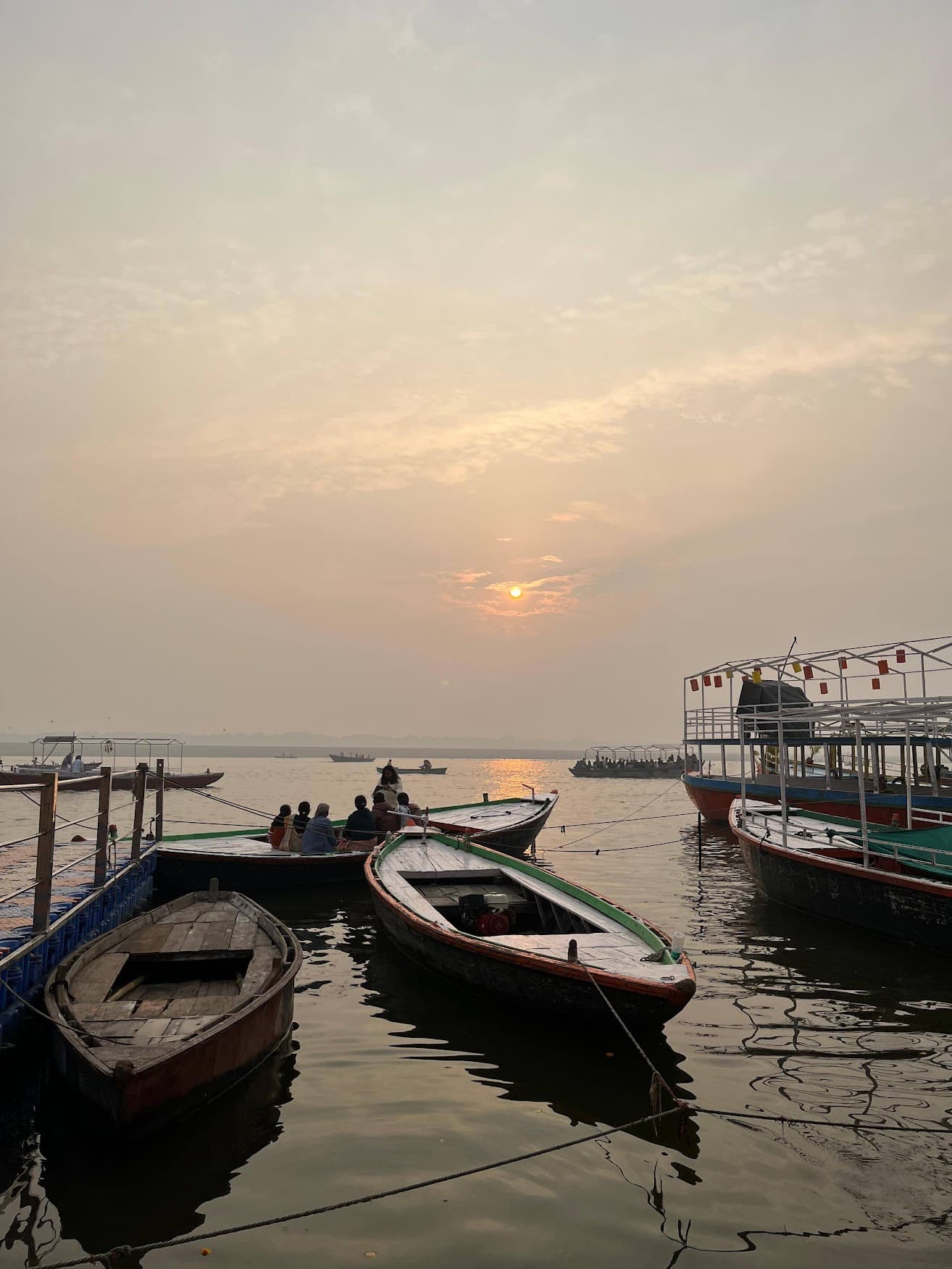 Sunrise on the Ganga river