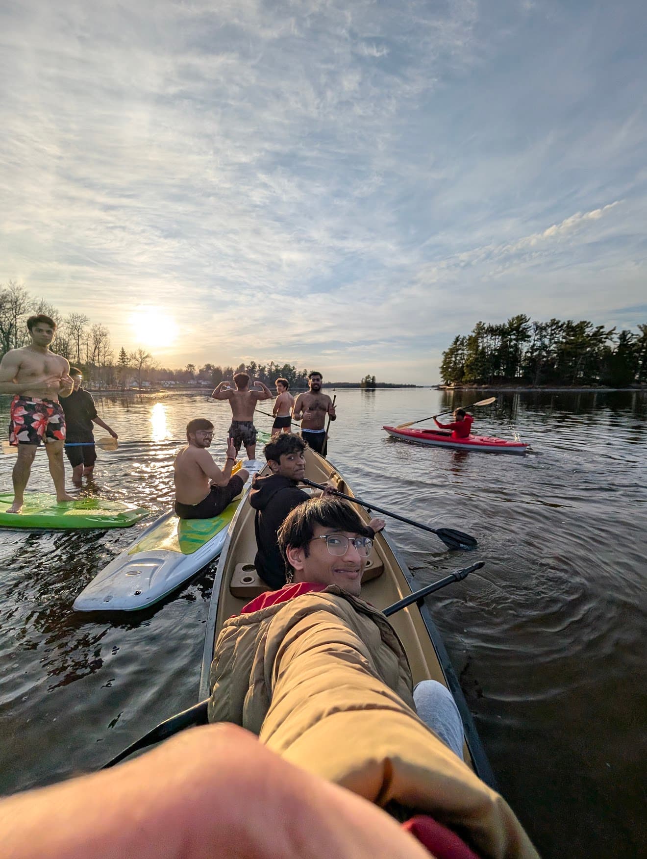 Canoeing with friends